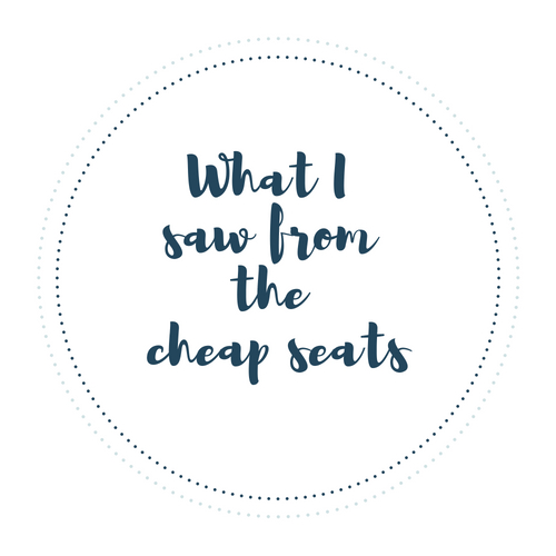 What I saw from the cheap seats logo